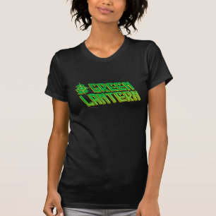 Camiseta Logotipo verde de la linterna - inclinado