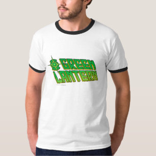 Camiseta Logotipo verde de la linterna - inclinado