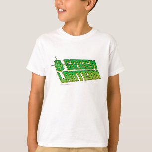 Camiseta Logotipo verde de la linterna - inclinado