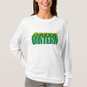 Camiseta Logotipo verde de la linterna - llamas amarillas