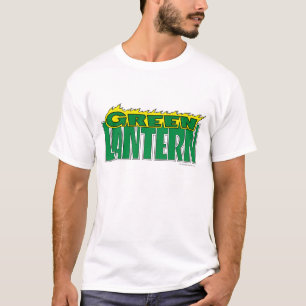 Camiseta Logotipo verde de la linterna - llamas amarillas