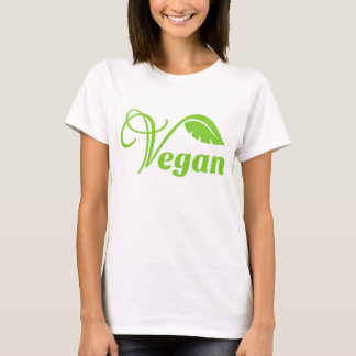 Camiseta Logotipo verde del vegano