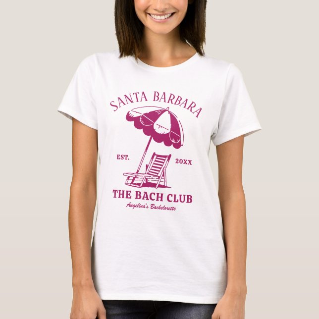 Camiseta Logotipo vintage de Beach Bachelorette Party (Anverso)