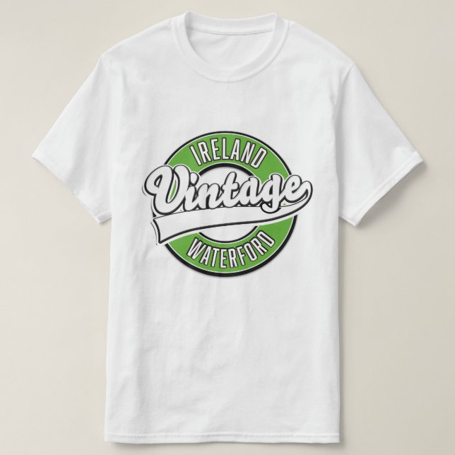 Camiseta logotipo vintage de Waterford Irlanda (Diseño del anverso)