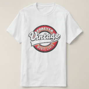 Camiseta logotipo vintage para siempre monte carlo