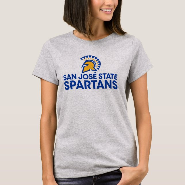 Camiseta Logotipo Wordmark de Spartans del estado de San (Anverso)