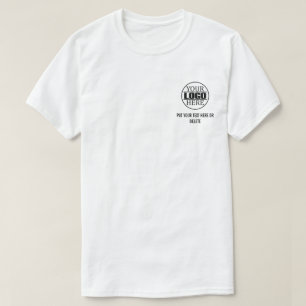 Camiseta Logotipo y eslogan comercial personalizado