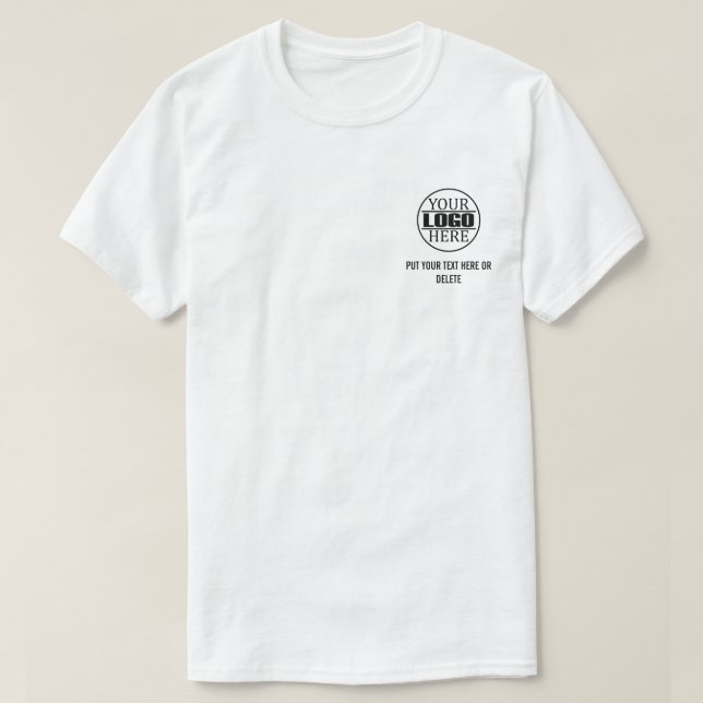 Camiseta Logotipo y eslogan comercial personalizado (Diseño del anverso)