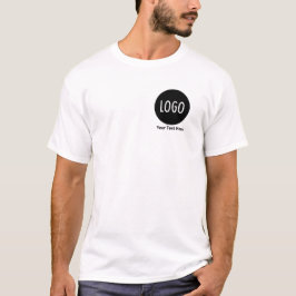 Camiseta Logotipo y negocio de texto simples y personalizad