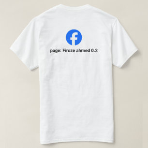 Camiseta Logotipo y nombre personalizables de página de Fac