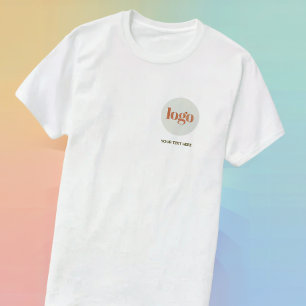 Camiseta Logotipo y texto personalizados de empresa simple