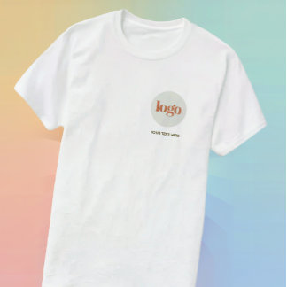 Camiseta Logotipo y texto personalizados de empresa simple
