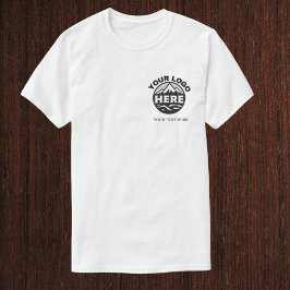 Camiseta Logotipo y texto personalizados simples para empre