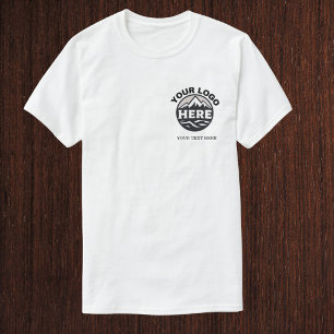 Camiseta Logotipo y texto personalizados simples para empre