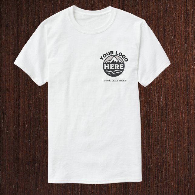 Camiseta Logotipo y texto personalizados simples para empre (Subido por el creador)