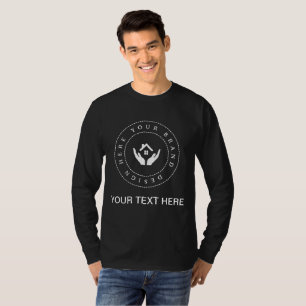 Camiseta Logotipo y texto promocional personalizado simple 
