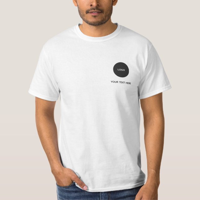 Camiseta Logotipo y texto simple de negocio (Anverso)
