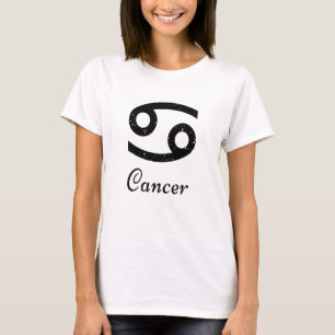 Camiseta Logotipo Zodiac del cáncer Negro