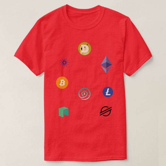 Camiseta Logotipos de criptodivisa (Diseño del anverso)