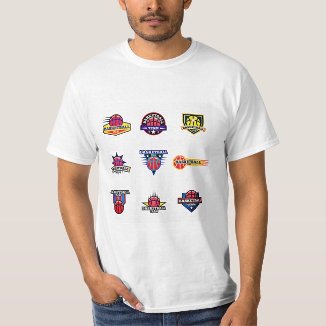 Camiseta Logotipos de los equipos de baloncesto de la NBA (Anverso)