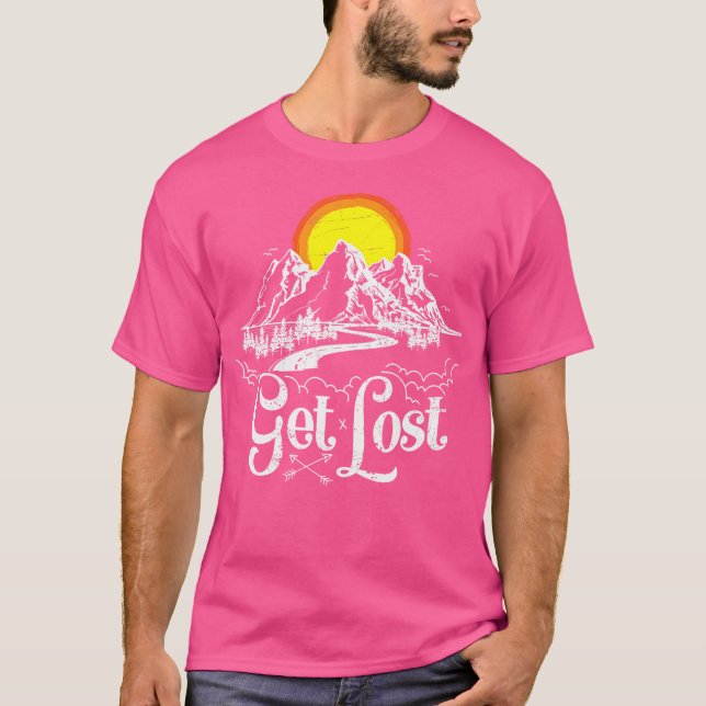 Camiseta Lograr Montañas de Aventura Paseando Camping Outdo (Anverso)