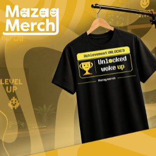 Camiseta Logro de Jugador Desbloqueado Arte de Píxel