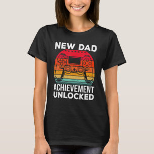 Camiseta Logro de nuevo papá desbloqueado hombres del Día d