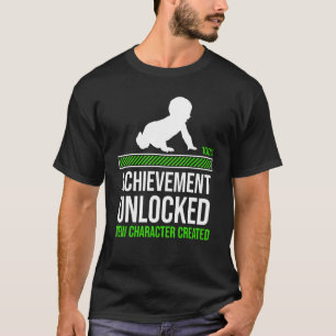 Camiseta Logro del embarazo Carácter desbloqueado creado de