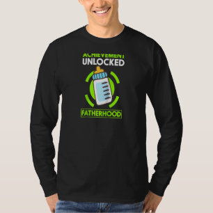 Camiseta Logro Desbloqueada Paternidad Graciosa Papi Raglan