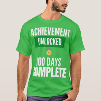 Camiseta Logro Desbloqueado 100 días Completar Divertido 10
