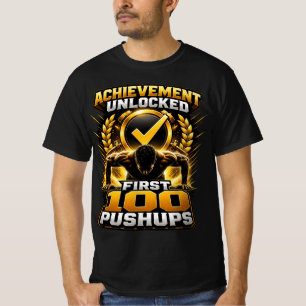 Camiseta Logro desbloqueado: 100 Flexiones de brazos Calist