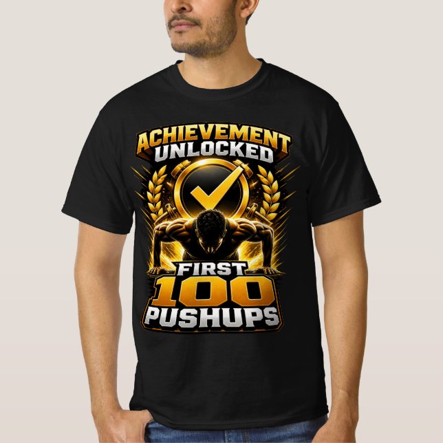 Camiseta Logro desbloqueado: 100 Flexiones de brazos Calist (Anverso)