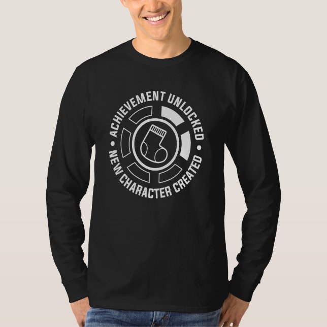 Camiseta Logro Desbloqueado Nuevo carácter creado 1 (Anverso)