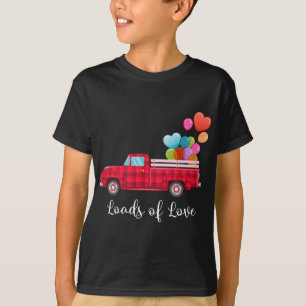 Camiseta Logros de amor Recogida Camión Rojo El día de San 