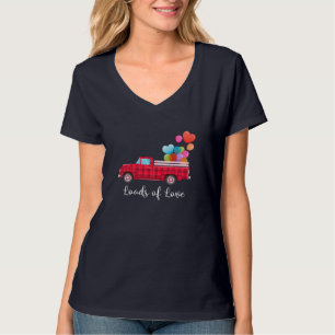 Camiseta Logros de amor Recogida Camión Rojo El día de San 