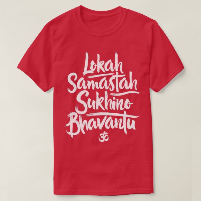 Camiseta Lokah Samastah Sukino Bhavantu (Diseño del anverso)