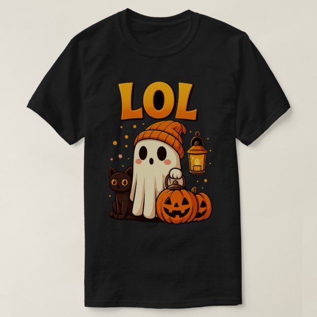 Camiseta LOL Ghost Halloween T-Shirt | Calabaza Cute Spooky (Diseño del anverso)