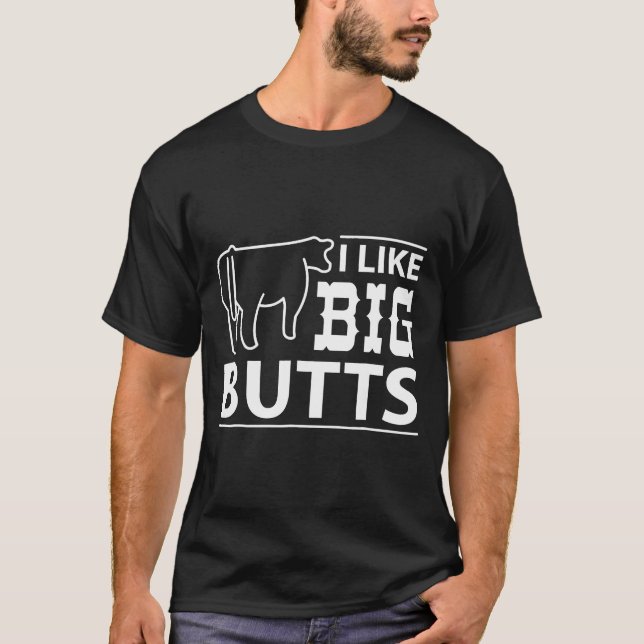 Camiseta Lol Gracioso Me Gusta La Silhouette De Vaca Grande (Anverso)