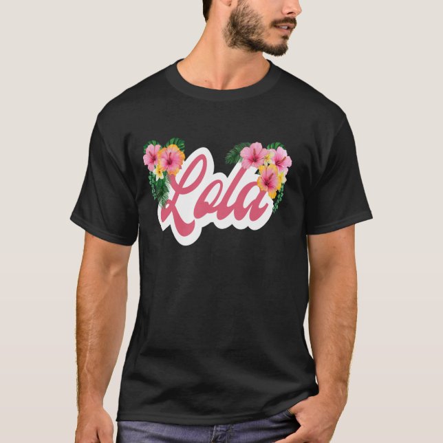 Camiseta Lola Abuela Filipina Flores Tropicales Lola (Anverso)
