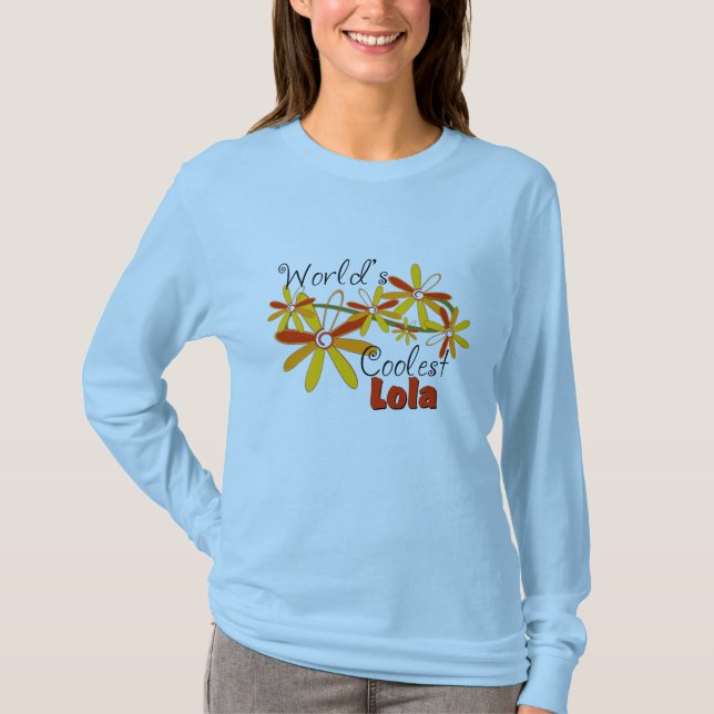 Camiseta Lola más fresco del mundo floral (Anverso)