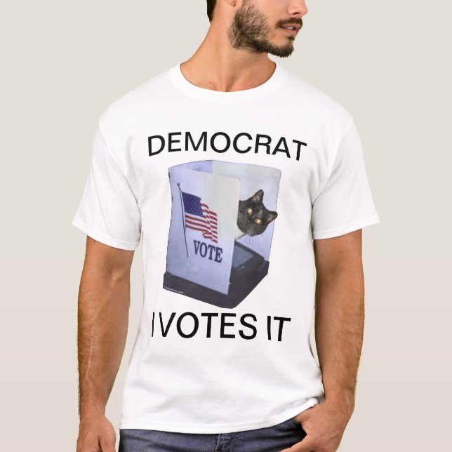 Camiseta LOLCAT Liberal Vota Demócrata (Anverso)