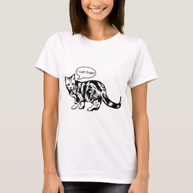 Camiseta ¿lolcat - puedo tengo? (Anverso)