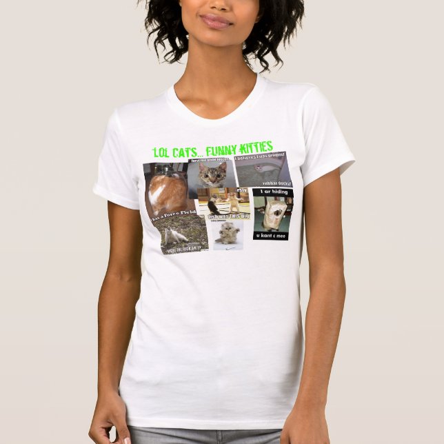 Camiseta lolcats, lol-gato, imagen-beber-lol-gato, (Anverso)