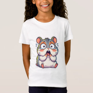 Camiseta Lolita Comicamente Aterrorizada Hamster Sorprendid