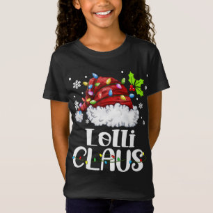 Camiseta Lolli Claus Santa Hat Navidades alumbran familia d