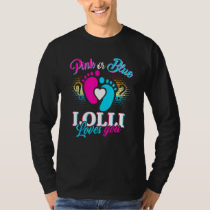 Camiseta Lolli Rosa O Azul Ama A Su Género Revelar Bebé