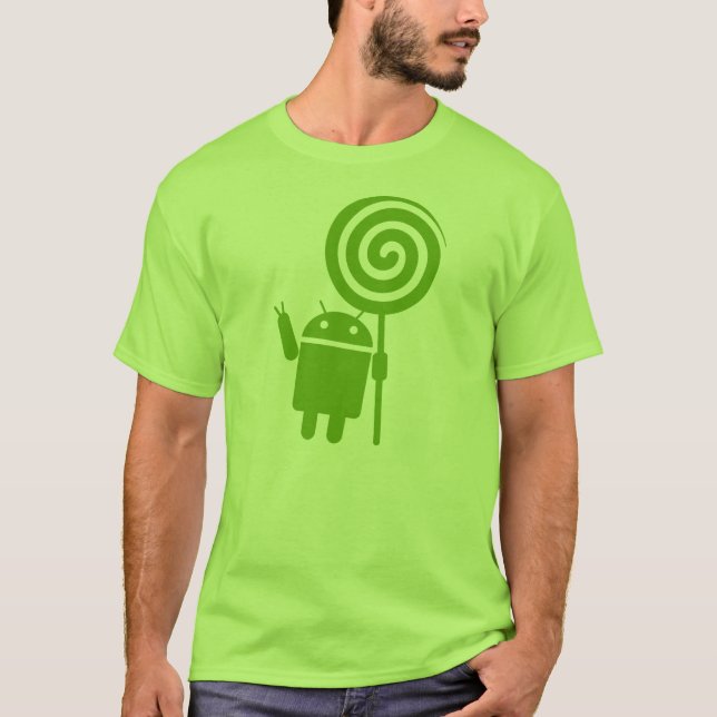 Camiseta Lollipop androide oficial (Anverso)