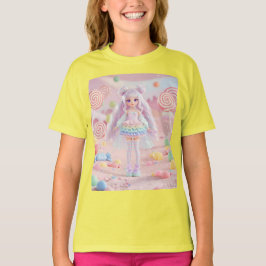 Camiseta Lollipop arcoiris muñeca Kawaii