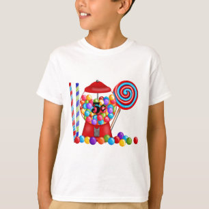 Camiseta Lollipop del caramelo de la máquina de Gumball