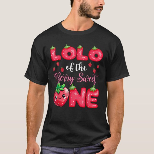 Camiseta Lolo De Berry Sweet One First Birthday Strawberr (Anverso)